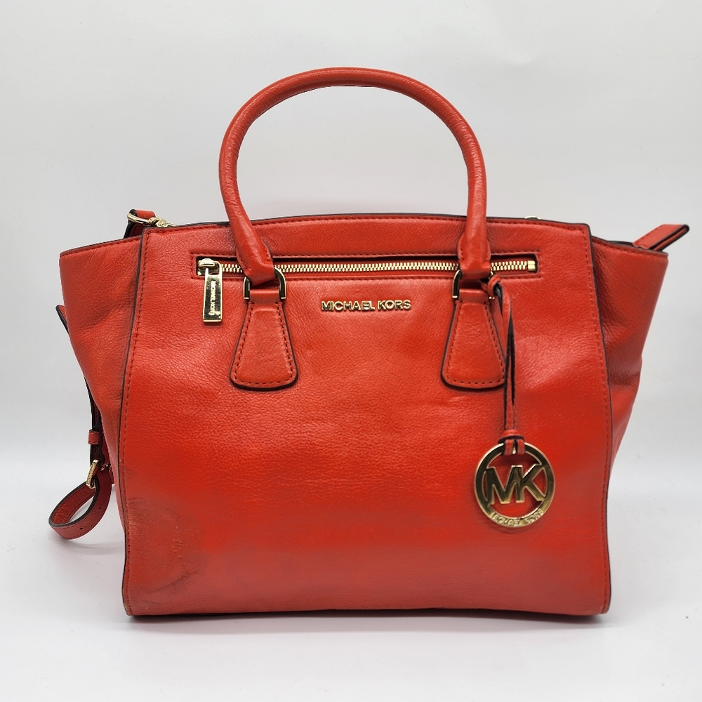 Michael Michael Kors Sophie Large Satchel Mandarin Tote Shoulder Bag - Picture 1 of 16